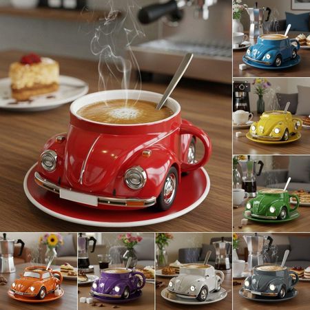 Coffee cup shaped like a scarab